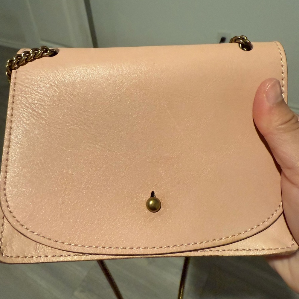 Madewell Pink Crossbody Bag with Chain Strap